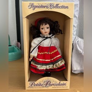 Petite Porcelain Signature Collection Doll, Great Cond. Orig. Box